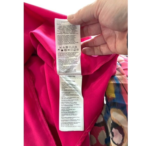 Marciano Wonderland Maxi Dress Pink Size 6 Chiffon Glam Beach Vacation Bohemian - Picture 5 of 16